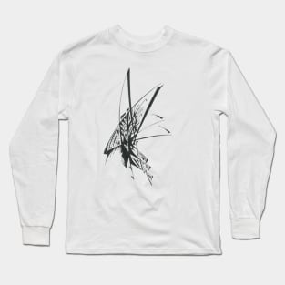 Andromeda Unique Black White Abstract Art Long Sleeve T-Shirt